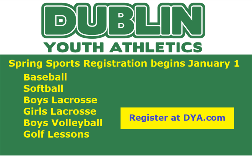 Spring Sports Registration is Now Open!