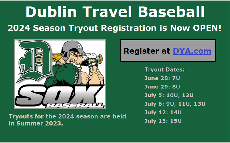 2024 Travel Baseball Tryouts: Registration Open