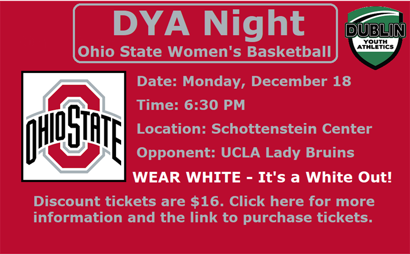 DYA Night at OSU Women's Basketball - Monday, Dec. 18