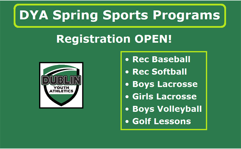DYA Spring Sports: Registration OPEN!