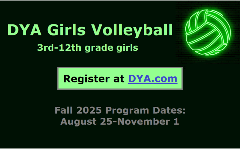 DYA Girls Volleyball: Registration OPEN!